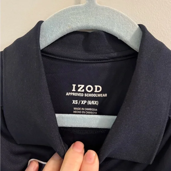 IZOD Kids Dark Blue Polo Shirt - Picture 2 of 5